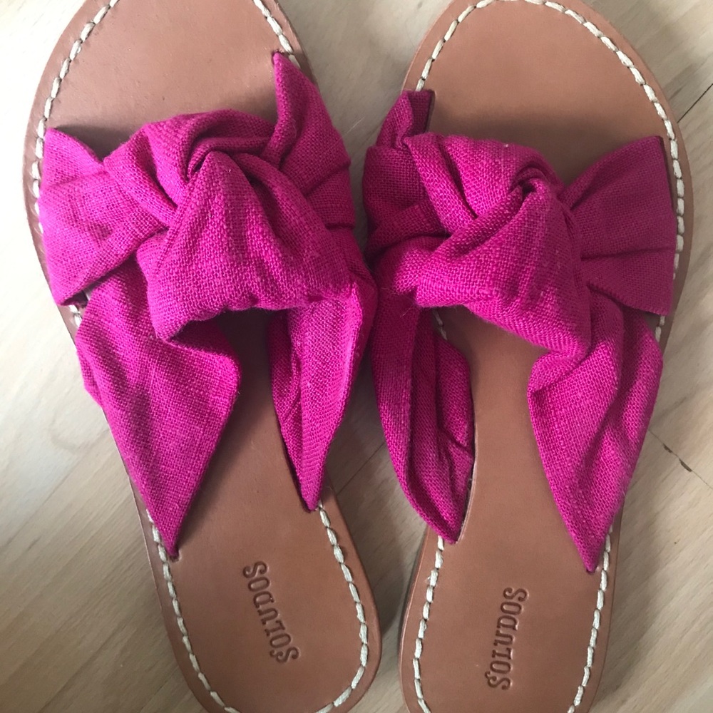 Soludos pink woman’s sandals (linen fabric)